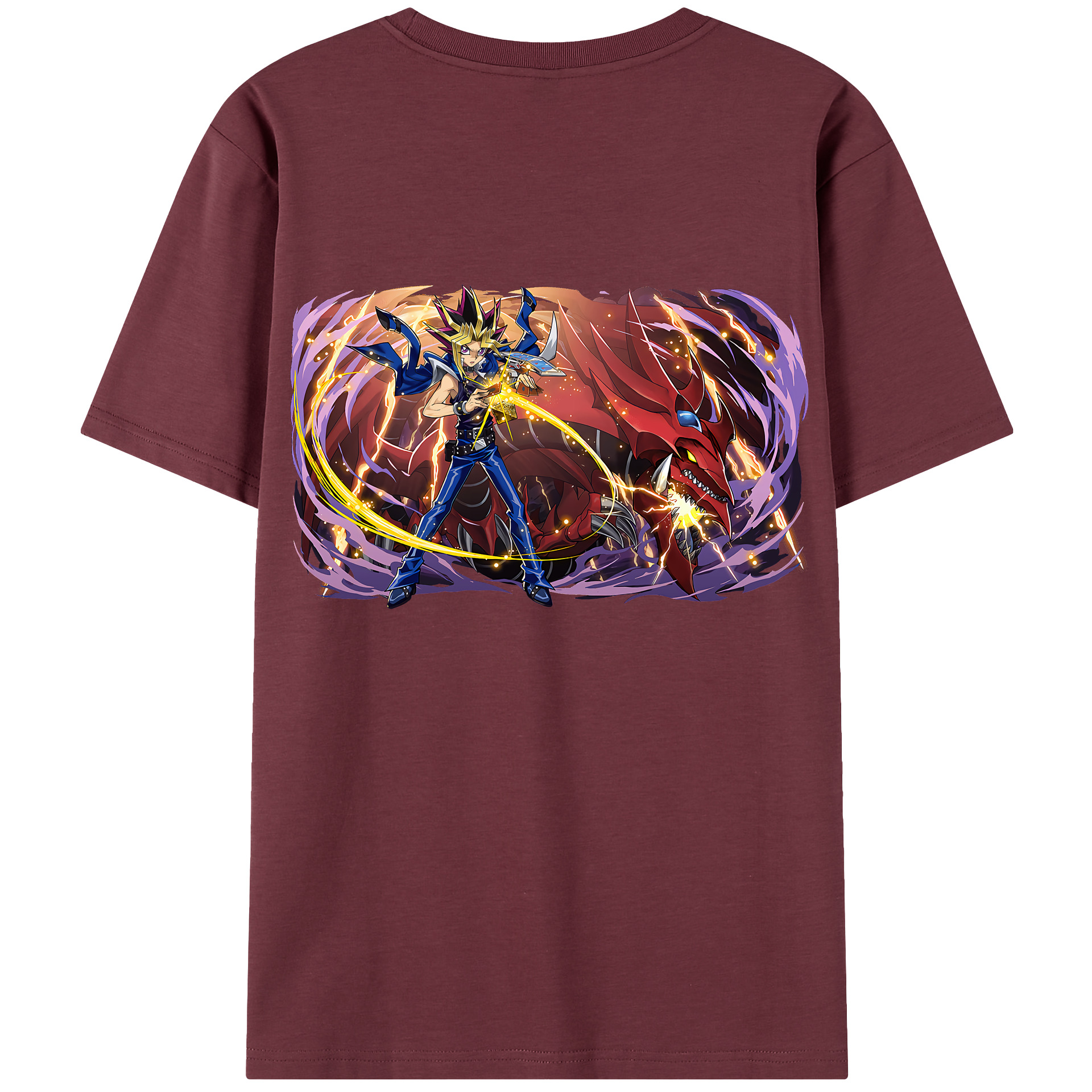 （画像用） 遊☆戯☆王 Yu-Gi-Oh! 綿100％半袖Tシャツ（背面プリント）